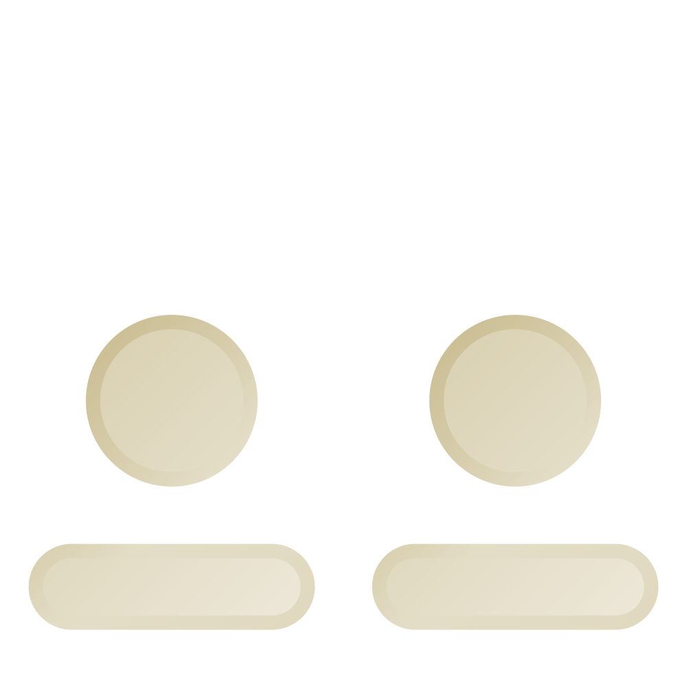 Icon zwei goldfarbene Personen als Symbol für Kennenlernen und Erstkontakt.