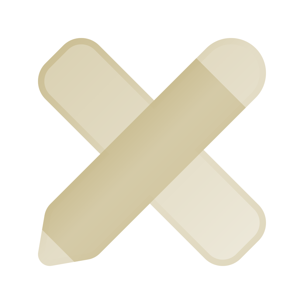 Icon goldfarbener Stift mit Lineal als Symbol für Erstellung und Gestaltung.