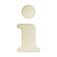 Icon goldfarbenes Info i als Symbol für Impressum.