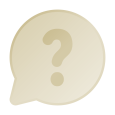 Icon goldfarbene Sprechblase mit Fragezeichen als Symbol für Anfrage.
