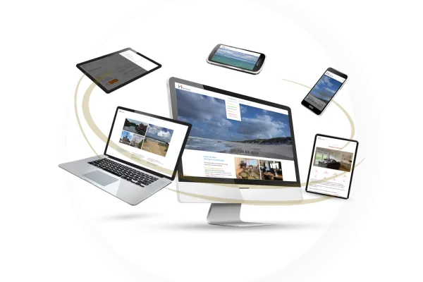 Portfolio Responsive Website Ferienwohnungen auf PC, Laptop, Tablet und Smartphone.