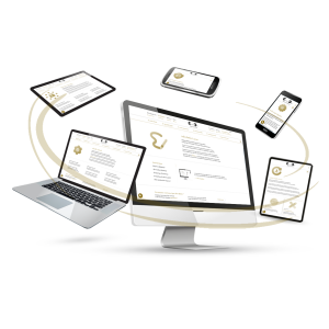 Screenshots Webdesign Leistungen auf PC, Laptop, Tablet und Smartphone.
